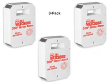 Basement Watchdog 110 dB Battery Operated Water Alarm with 360 Sensing(3-Pack)