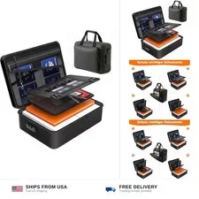 Fireproof Document Box, Fire Proof Safe For Home Documents, Fire Safe Documen...