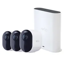 Arlo Ultra Security Camera 4K (3Rd Gen), 3-Pack, White with Smart Hub