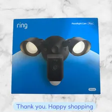Ring Floodlight Cam Plus Wired in Black Hardwired, 2.4GHz NEW SHIPPING