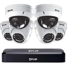 Flir 8CH 4K UHD 3TB PoE NVR DVR Outdoor Vandal Proof Security Camera System Kit