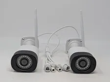 Untested Set of 2 Hiseeu 3MP Wireless IP Security Bullet Cameras 4mm Lens