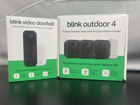 Blink Doorbell & Outdoor 4 (4th Gen) 3-Pack BUNDLE Battery Powered Weatherproof