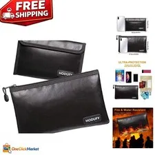 Stylish Fireproof Zipper Bags - Small 10.6"x6.7" & 5"x8" Options Available