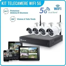 WIRELESS VIDEO SURVEILLANCE KIT FULL WIFI HD IP 4/8 CAMERAS NVR LAN REMOTE 5G