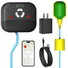 WiFi Sump Pump Alarm with Alert,High Low Water Level Alert,90dB Siren& Flashi...