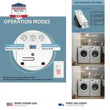 ECOELER Occupancy Sensor Switch, No Neutral Motion Light Switch, 2 Pack | Sin...