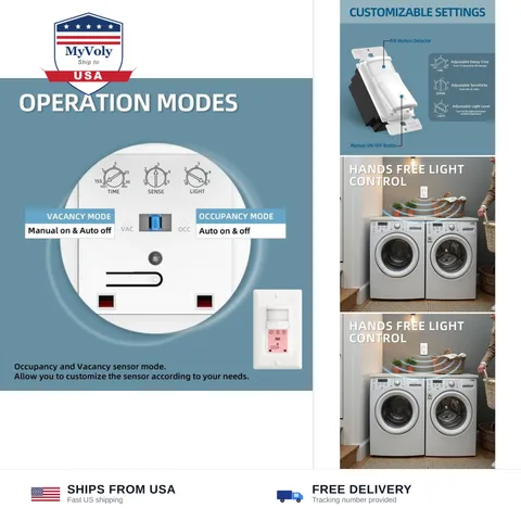 ECOELER Occupancy Sensor Switch, No Neutral Motion Light Switch, 2 Pack | Sin...
