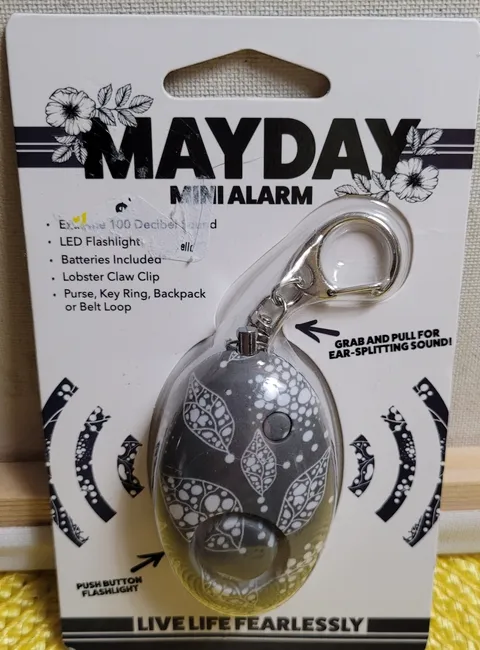 MayDay Mini Alarm Gray Leaf Design