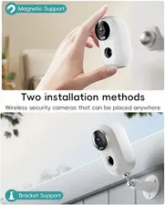 APP F5 Security Cameras Wireless Outdoor with Magnetic Mount, Battery Powered, 2