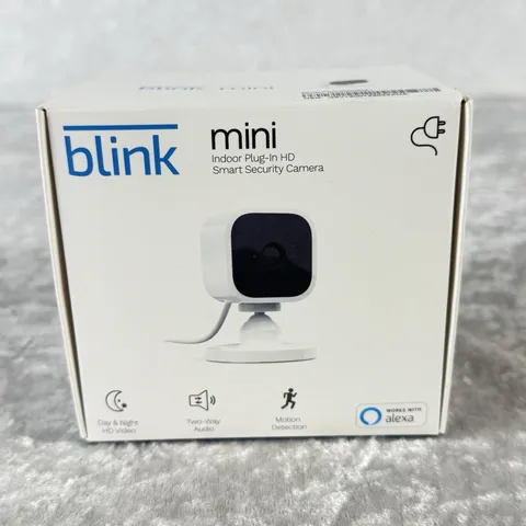 Blink Mini Indoor Plug-In HD Smart Security Camera - New, Open Box