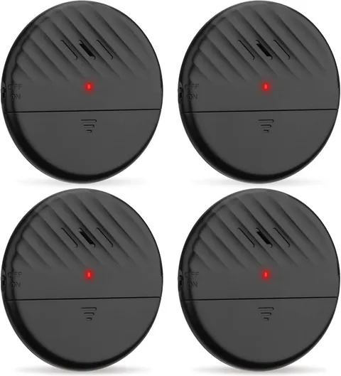 Wireless Vibration Alarm 4 Pack Shock Sensor Home Security Anti-Theft Detector