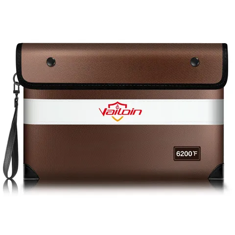 6200°F Fireproof Money Bag, 8 Layers of Heat Insulated Materials