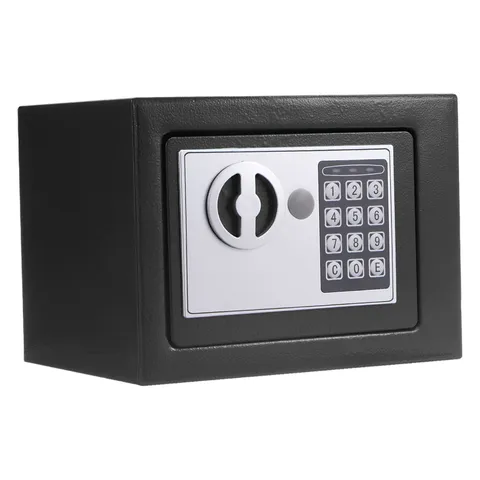 Small Safe Box Digital Electronic Security Safe Box for Home Black