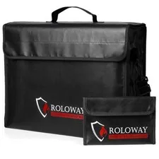 Sturdy Fireproof Bag, Dual-Layer Fiberglass Material
