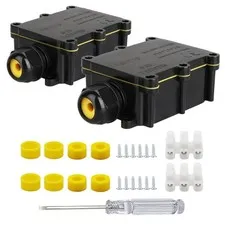 Helunsi 2 Pieces Internal Size: L 2.83 x W 1.89 x H 1.26inch, Black-2pcs