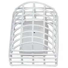 Detector Guard, Steel, Surface Mount, 5 3/4 in W x 7 in H x 4 1/2 in D, White