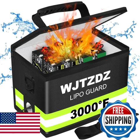 WJTZDZ DCB-01 Lipo Battery Fireproof Explosionproof Safe Bag 8.5x5.7x6.5inch