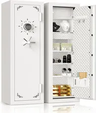 55'' Fireproof Safe with Digital Lock, Adjustable Shelves & Double Keys