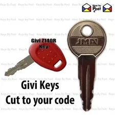 GIVI TOP BOX & PANNIER KEY  E41, E360, E450, E450N, E460 Z140 Locks 001 to 200