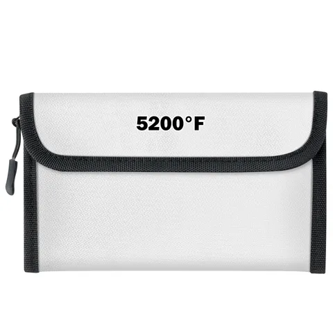 GQIRIL Fireproof Waterproof Document Bag  5200°F Water Resistant Fire Proof M...