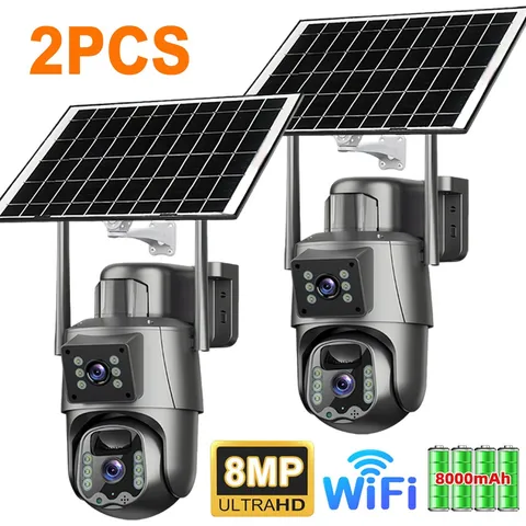 Upgraded Solar Battery Power Security Camera Wifi Wireless CCTV PTZ Night Vision