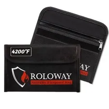 Small Fireproof Bag 5 x 8 inches, Nonitchy Fireproof Money Bag for Cash, Valu...