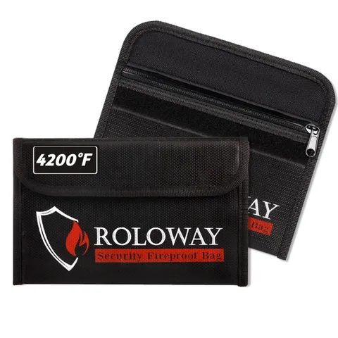 Small Fireproof Bag 5 x 8 inches, Nonitchy Fireproof Money Bag for Cash, Valu...