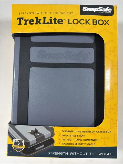 Snapsafe Treklite Lock Box w/ Key Lock-XL, TSA Lock Approved (Polycarbonate)