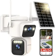 Solar Security Cameras Outdoor Wireless, 2.4G/5G Wifi Cameras for Home Security,