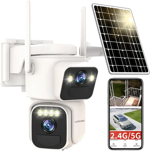Solar Security Cameras Outdoor Wireless, 2.4G/5G Wifi Cameras for Home Security,