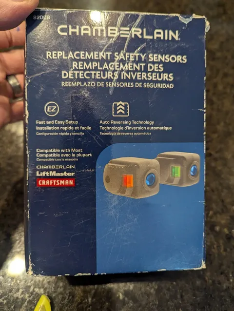 Chamberlain 820CB Replacement Opener Garage Door Safety Sensors, Black Small