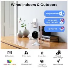 Crystal 2K Color Night Vision Security Camera 4-Pack