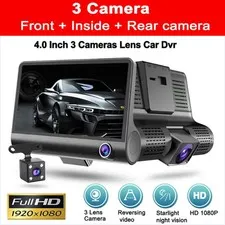 Camara Dash De Delantero/Trasero/Interior HD Grabadora De Video Para Auto Carro