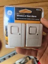 GE Battery Operated Audible Indoor Window/Door Alarms, 2- Pack 9B