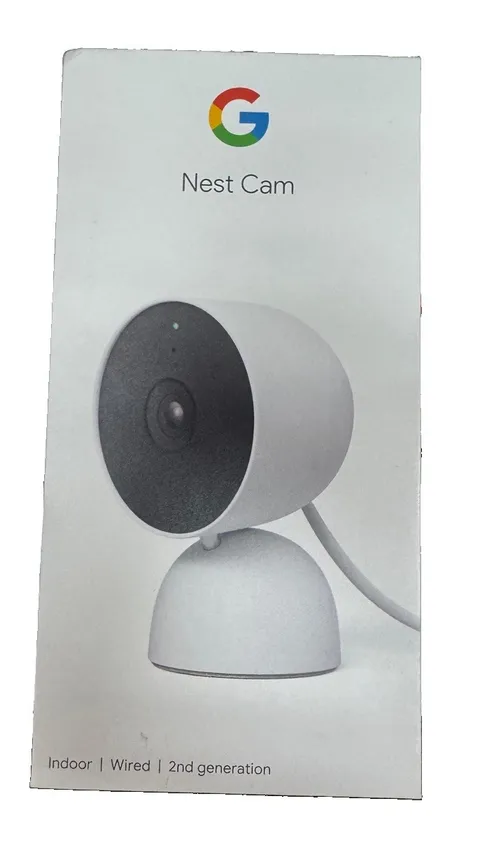 Google Nest Cam GA01998-US Indoor Wired 2nd Gen Indoor Security Camera (White)