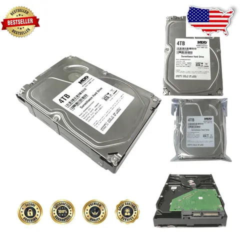 Renewed 4TB SATA 6Gb/s Internal Hard Drive for CCTV DVR Surveillance