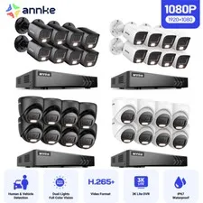ANNKE 8CH 3K Lite DVR 1080P Color Security Camera System Outdoor AI Detection