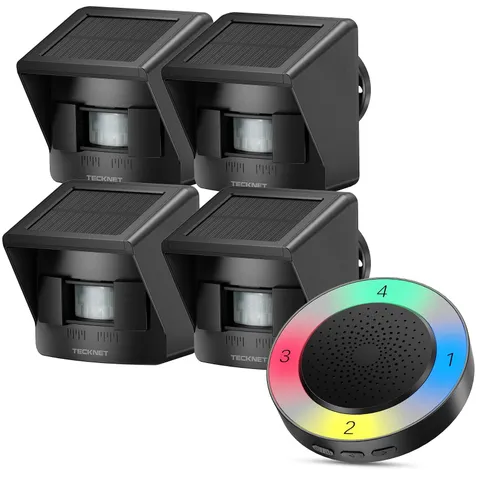 Wireless Driveway Alarm 2600FT 36 Melodies 4 Sensors