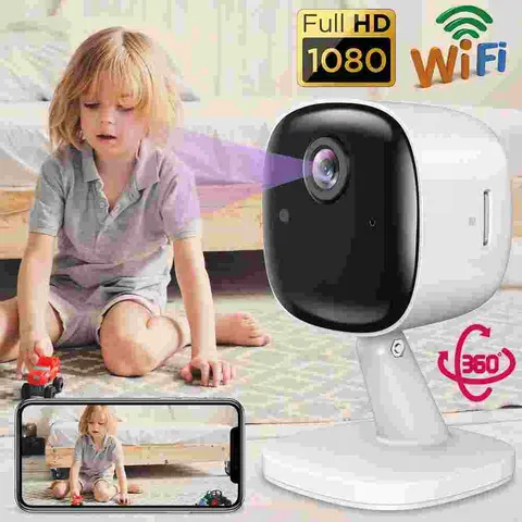 1080P WiFi Camara De Para Casa Exterior 360° Seguridad Audio Con Vision Nocturn