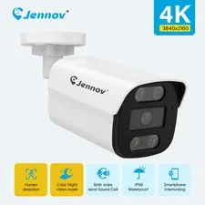 4k 8MP HD Security Camera POE IP Onvif Camera Wired Color Night Vision Audio
