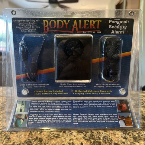 Body Alert Personal Security Alarm by Excalibur w/120-Decibel Multi-tone Siren 