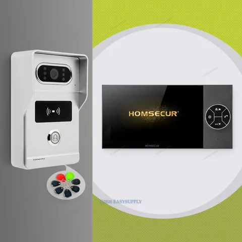 HOMSECUR 7" 4 Wire HD Video Door Phone Call Intercom Card Access 2.0MP Camera