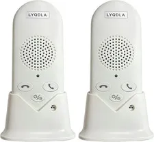 Wireless 2-Way Intercom System 2 Pack for Home Office | Room-To-Room Communicati