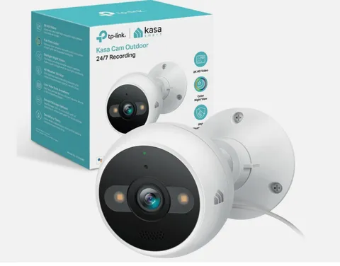 Kasa 4MP 2K Security Camera Outdoor Wired IP65 Starlight Sensor & 98 Ft Night