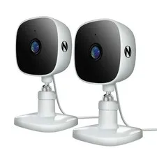 Indoor Plug-in Wireless 1080p Deterrence Cameras with 2-Way Audio (2-Pack)