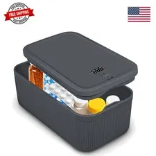 Small Lock Box,Lockable Storage Box with Combination Code for Medication Safe...