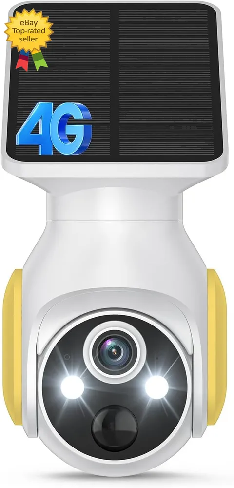 1080P Security Camera Wireless with Solar Panel   AI Human Detection  2-Way Audi