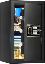 3.4 Cuft Fireproof Safe Box for Home, Digital Security with Keypad