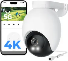 EC6 Pro 4K Wired Outdoor Security Camera, 5GHz WiFi Plug-in Outdoor Camera for H